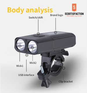 Front light Luces EXTERNAS 1 ideal for dark road electric scooter or bicycle