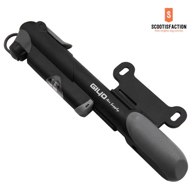 GIYO HAND PUMP with Pressure Gauge, 120 PSI, Mini Bicycle Pump, Ball Pump, Cycle Valve Caps