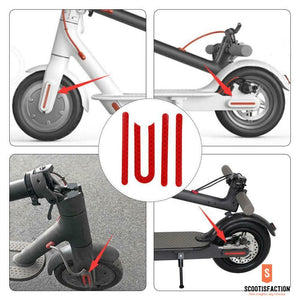 FRONT & REAR WHEEL STICKERS COVER REFLECTOR FOR XIAOMI M365/ 1S/ PRO ELECTRIC SCOOTER