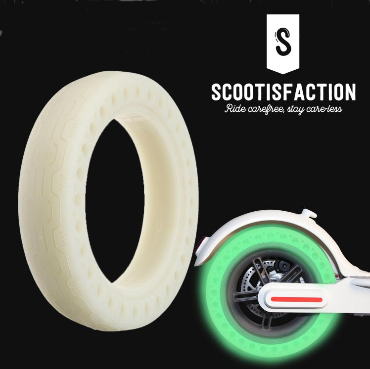 SOLID TYRE FLUORESCENT GREEN 8.5" INCH XIAOMI M365/ 1S/ PRO/ PRO2/ LITE ELECTRIC SCOOT